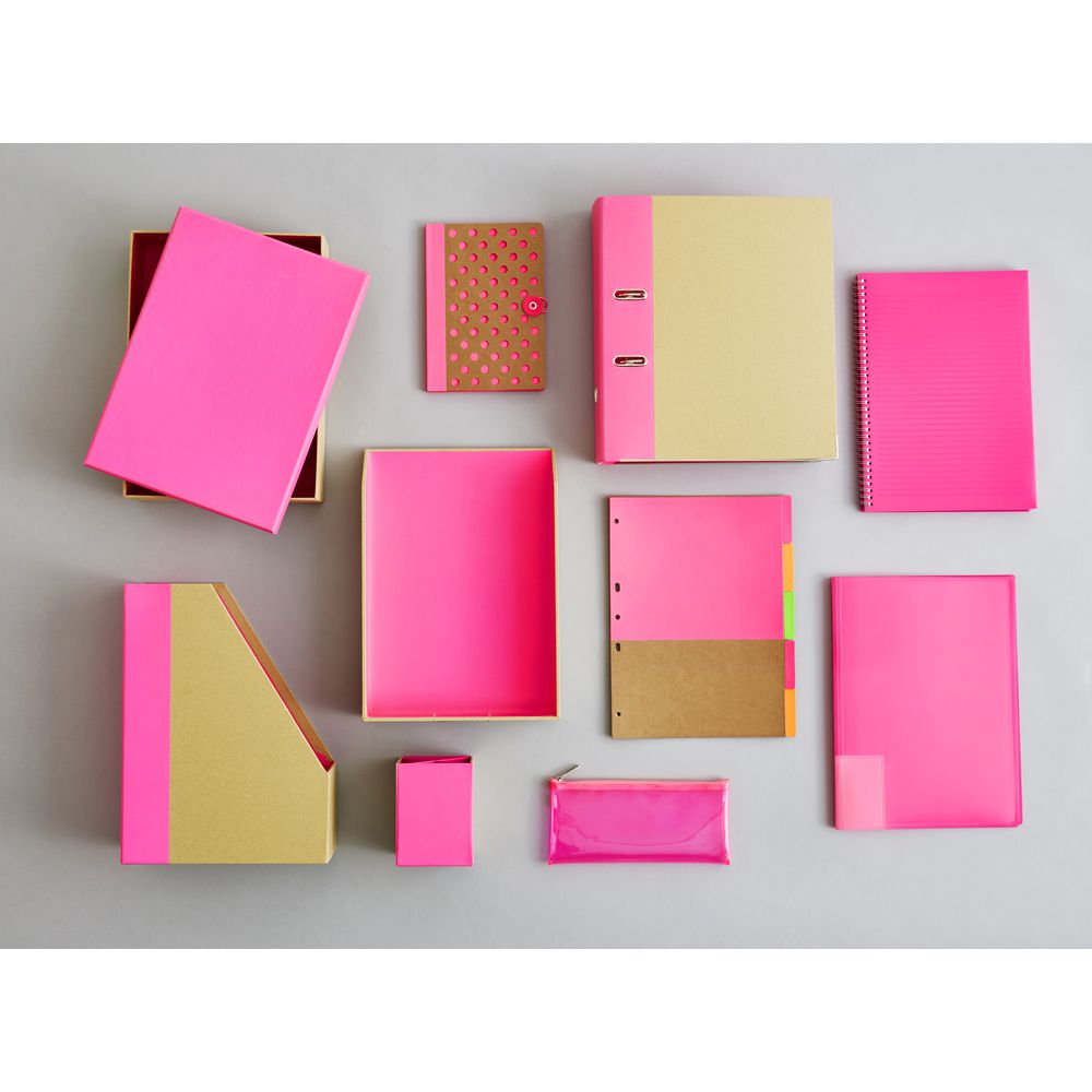 Otto Kraft Document Tray Neon Pink